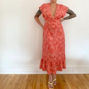 SHORE open back midi dress